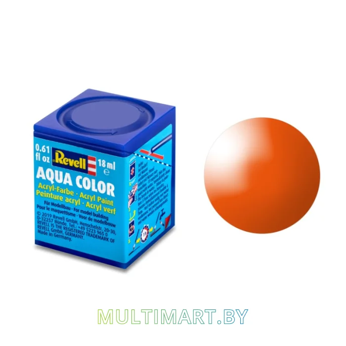 Краска для моделей Revell Aqua Color 36130 (оранжевая глянцевая, 18 мл)